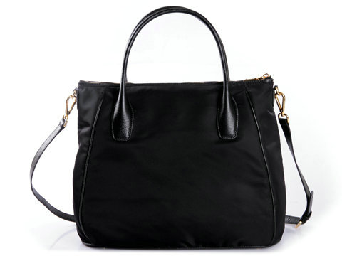 2014 Prada nylon jacquard shoulder bag BR4992 black - Click Image to Close